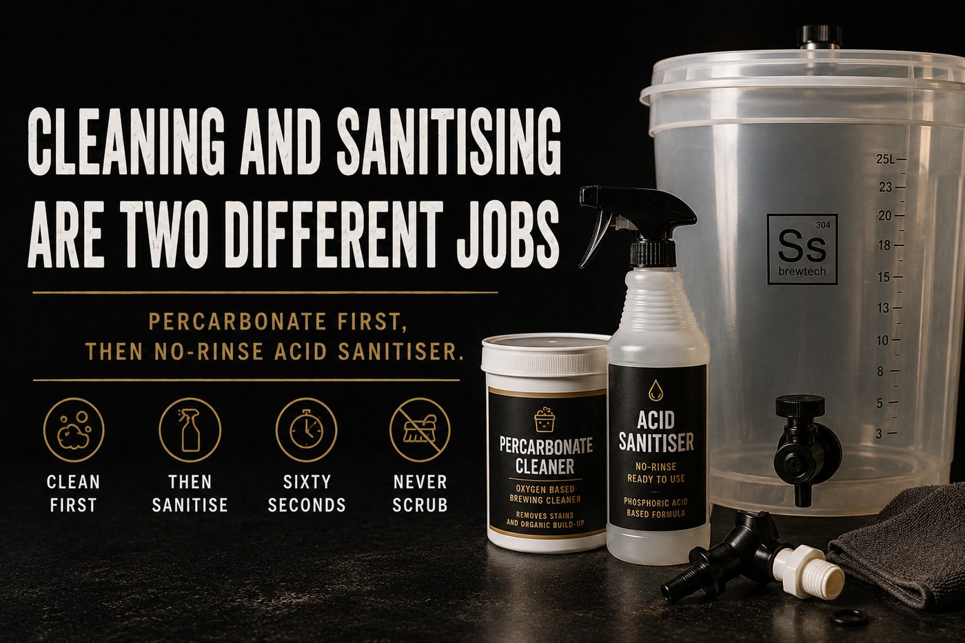 Cleaning and sanitising are two different jobs