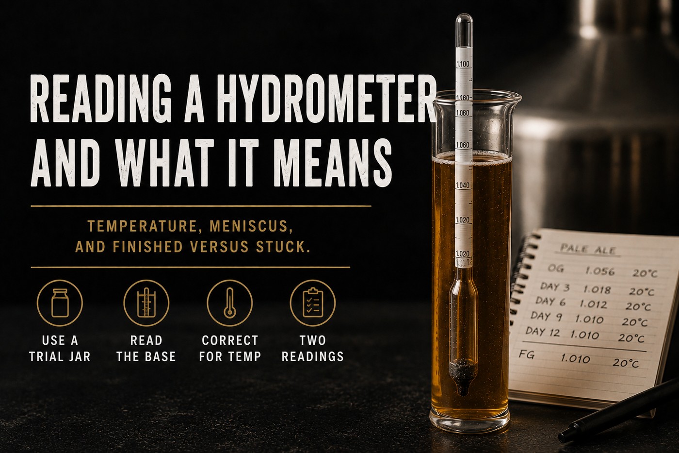Reading a hydrometer, and what the numbers mean