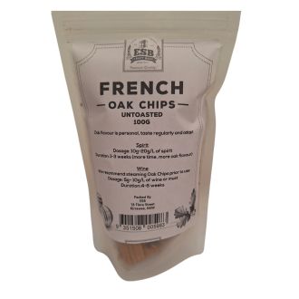French Oak Chips Untoasted 100g